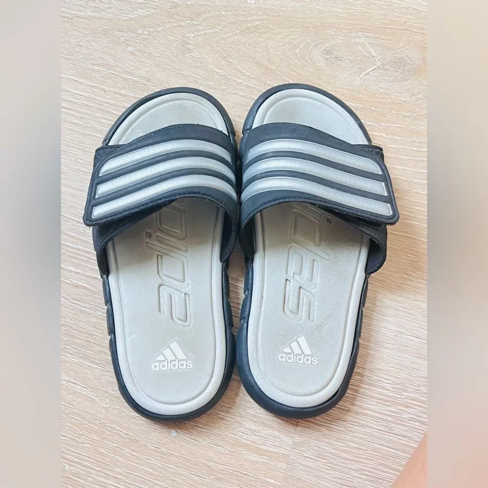 Adidas Slides Sandals Foam Boy Girl Kids Sz 1